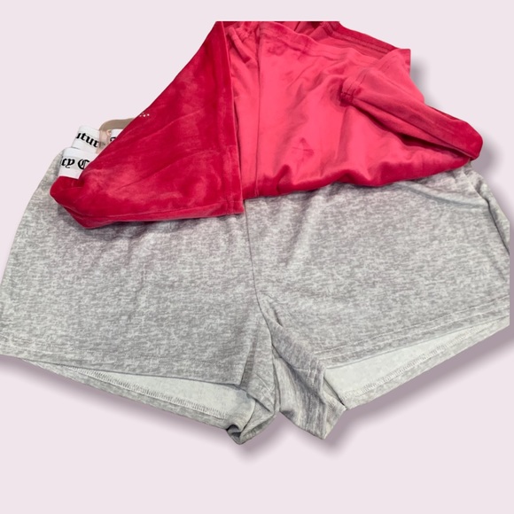 NEW Juicy Couture Bling Logo Soft Velour BOOTY Shorts 2pack rhinestone Hot Pink - Picture 8 of 8